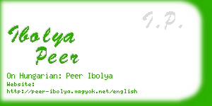 ibolya peer business card